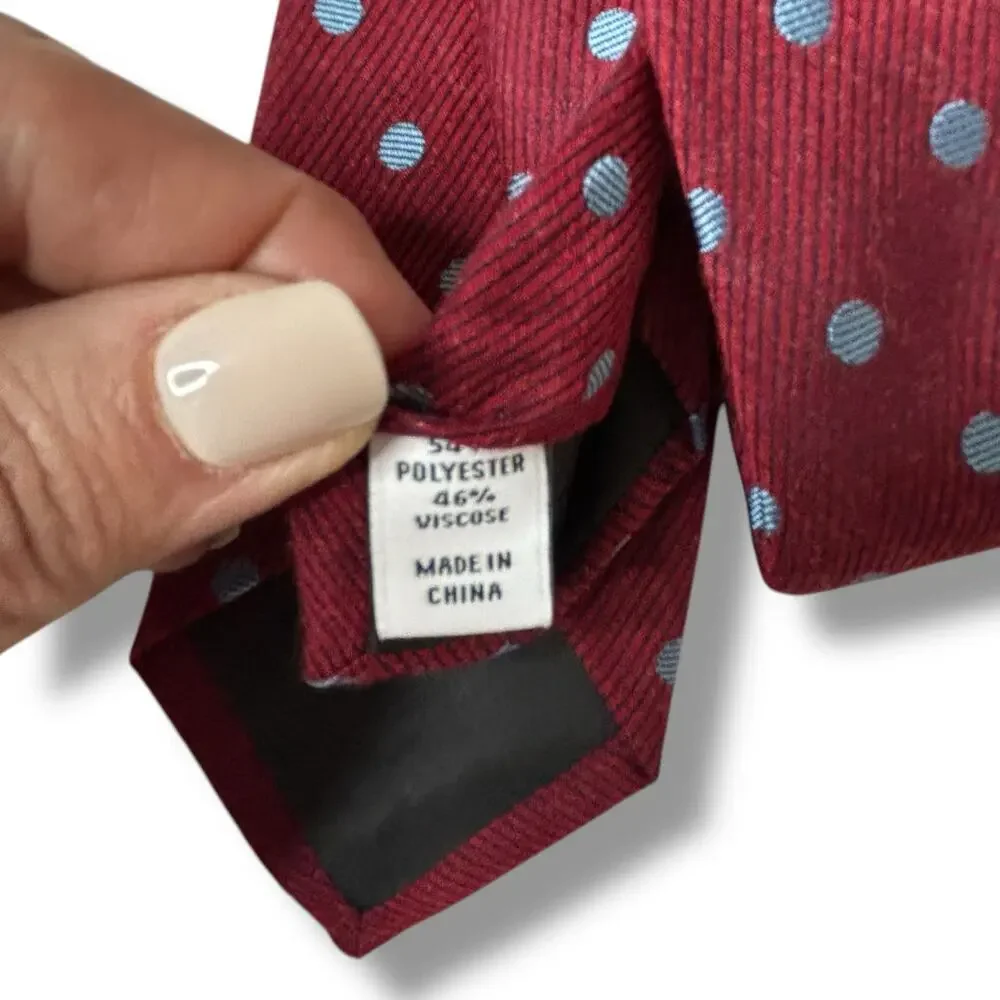 NWT Bar III Red Blyth Dot Skinny Tie